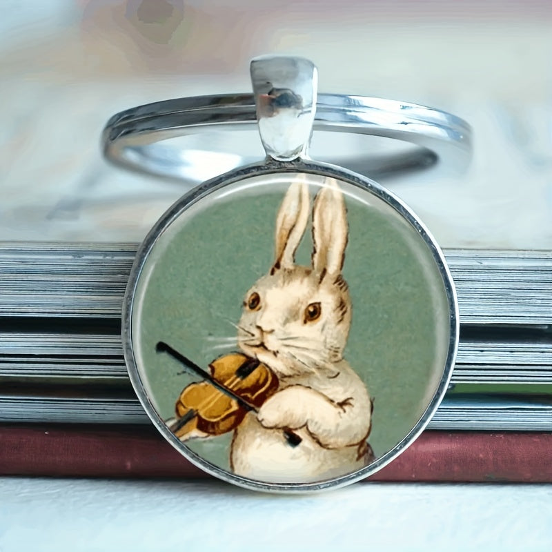 Boy's Rabbit Bag Keychain Vintage Rabbit Keychain