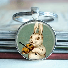 Boy's Rabbit Bag Keychain Vintage Rabbit Keychain
