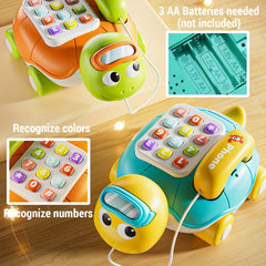 Baby Music Turtle Toy Telephone with Luminous Music