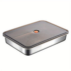 316 Stainless Steel Dumpling Storage Box, Fresh-keeping Square Plate