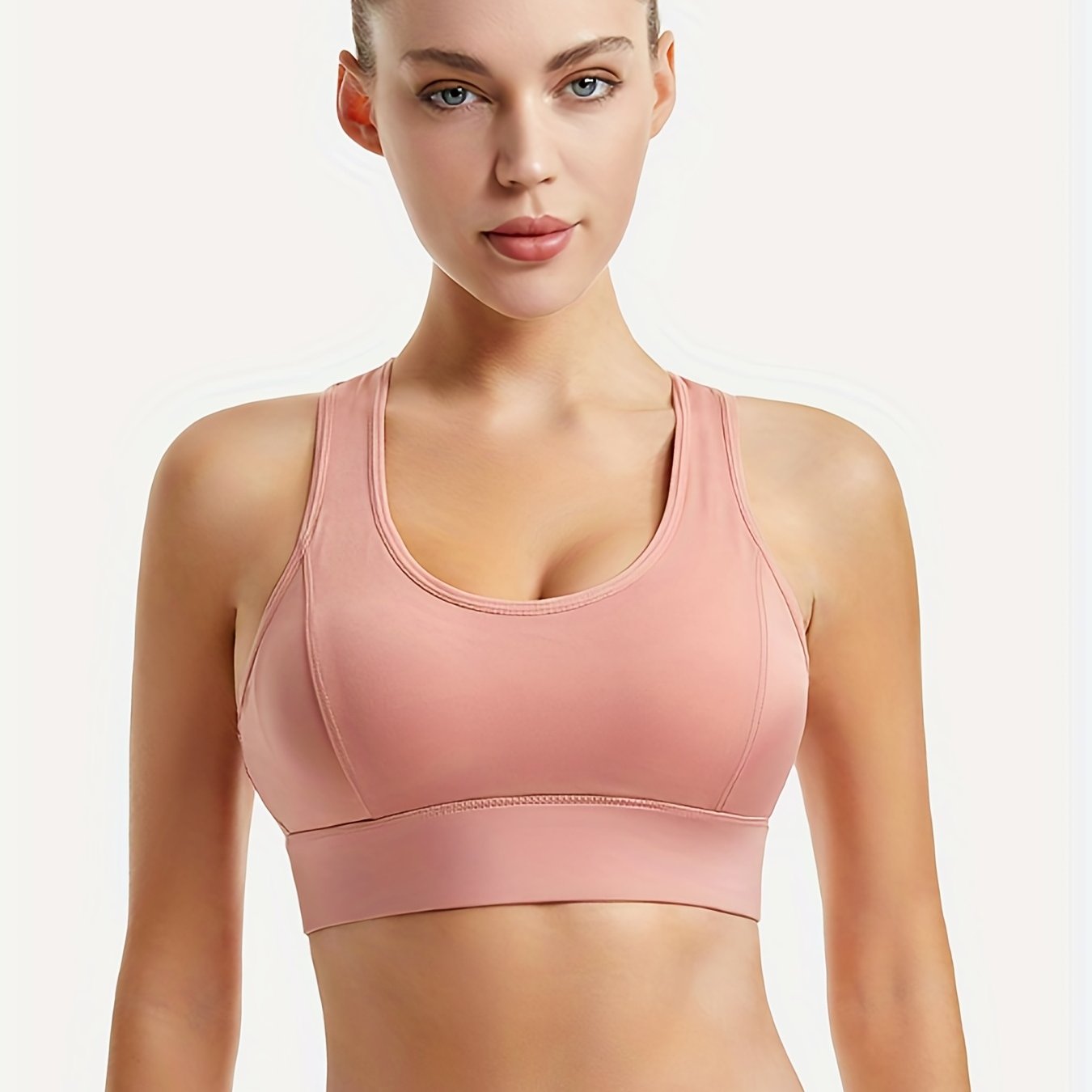 Racerback Wireless Sports Bra High Impact Push Up Tank Bra Women's Lingerie