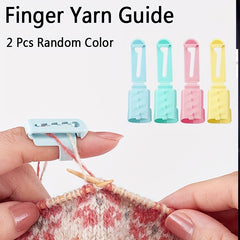 Yarn Guide Finger Holder Knitting Thimble Tool Set