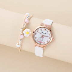 Autumn Winter Girls Quartz Watch Daisy Bracelet