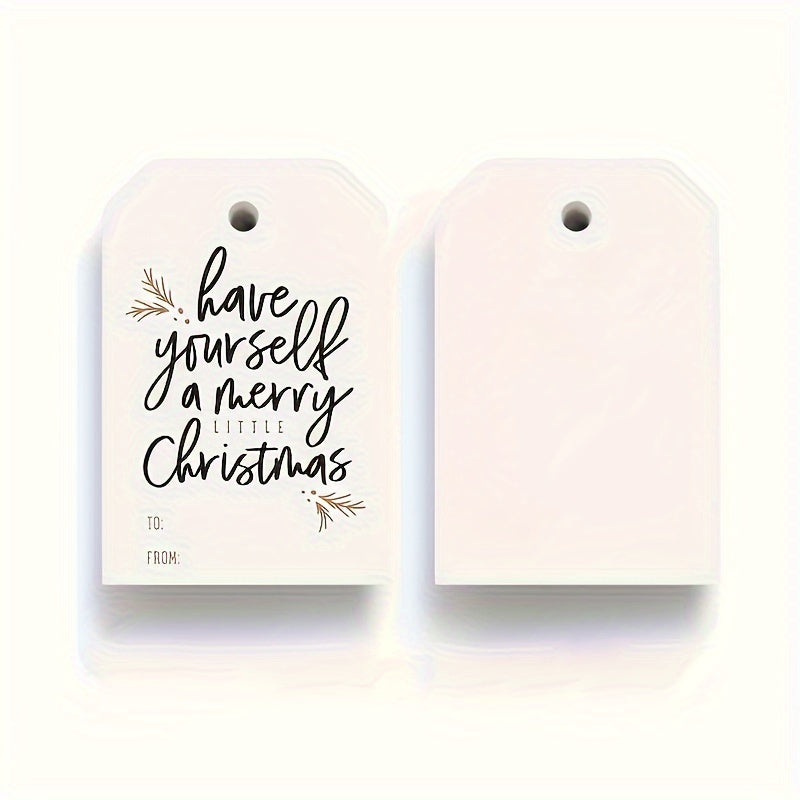 50pcs Christmas Hanging Cards Merry Christmas Blank Writing Congratulations