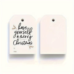 50pcs Christmas Hanging Cards Merry Christmas Blank Writing Congratulations