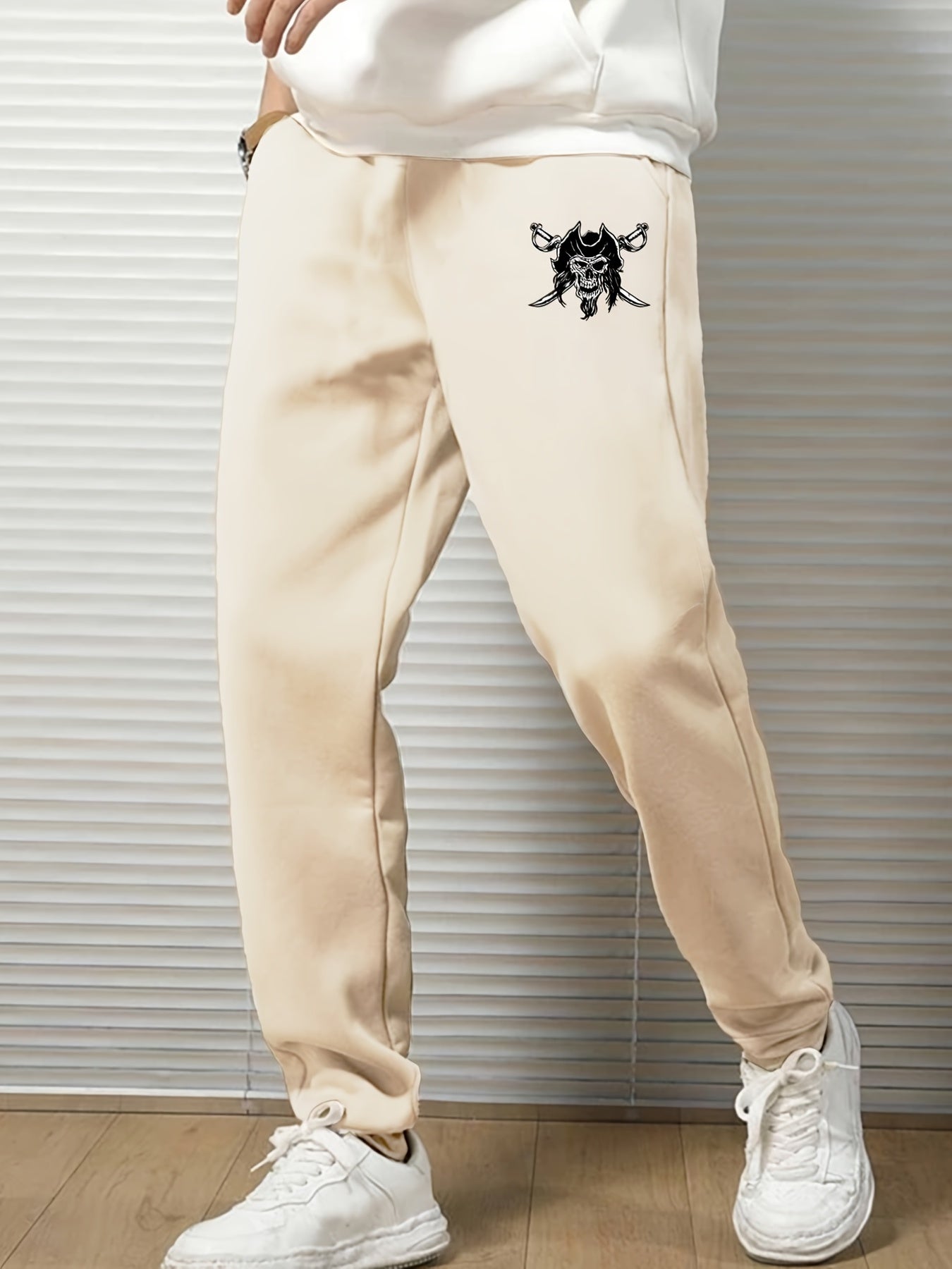 Skull Man Graphic Print Loose Sweats