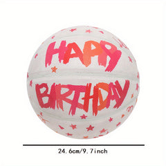 Happy Birthday Basketball Gift Set with Air Pump and Storage Bag