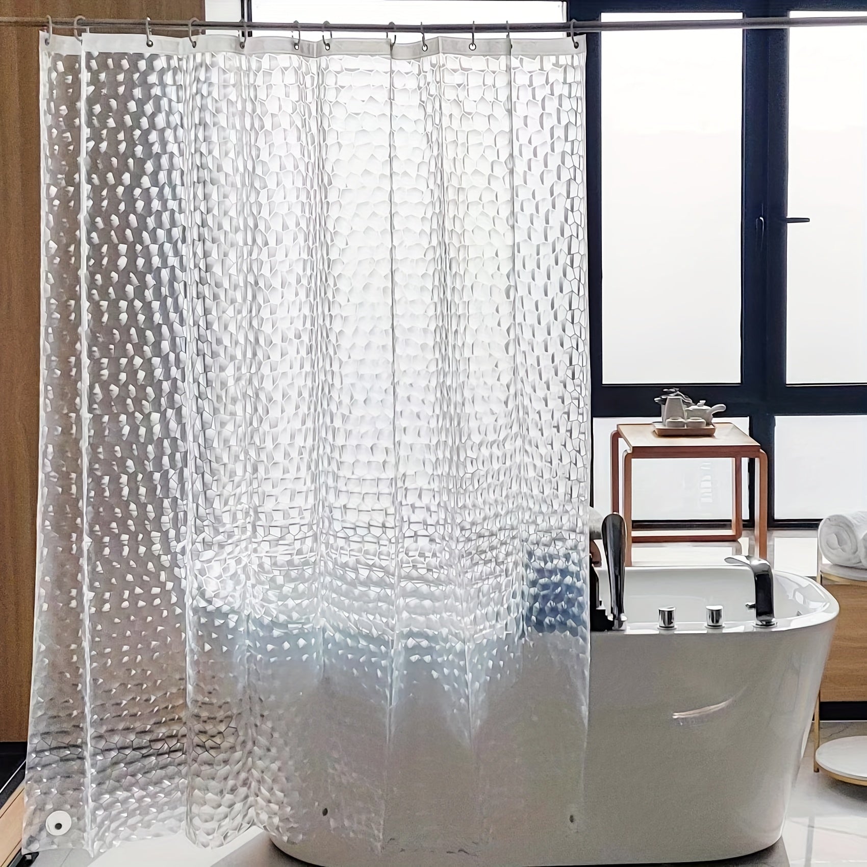 PEVA Clear Shower Curtain Waterproof 180x180cm