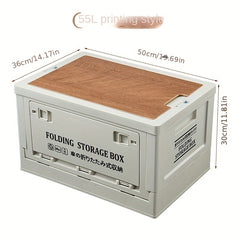 Retro Outdoor Storage Box Camping Car Trunk Storage Bin