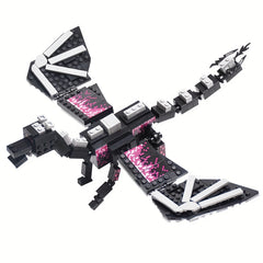 423 Dark Dragon Building Blocks Model with Flappable Wings and Moving Joints