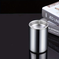 Stainless Steel Car Ashtray Mini Trash Can Anti-dust Anti-drop