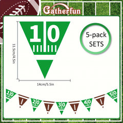 Football Paper Triangle Banner Football Party Supplies