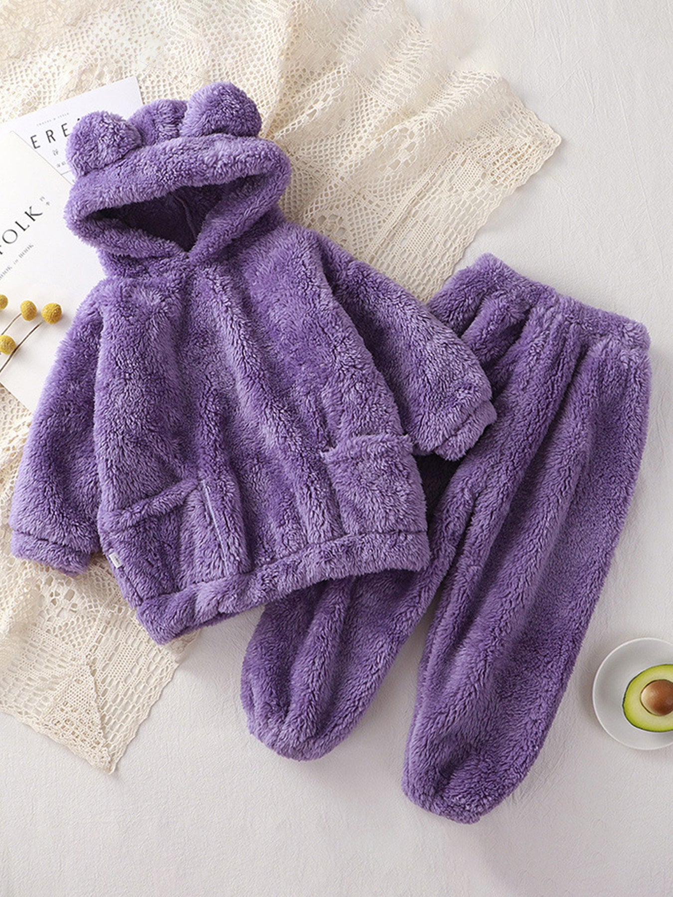 Toddler Girls Flannel Pajamas & Pants Set