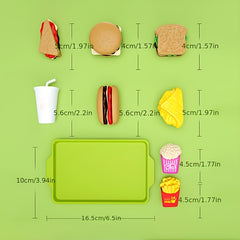 27pcs Mini French Fries Hamburger Toy Set House Pizza Bread Simulation Food