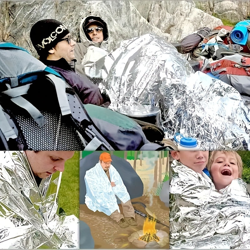 3pcs Windproof Waterproof Thermal Blanket for First Aid Outdoor Camping