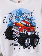 Boy's Off-Road Graphic Sweatshirt for Outdoor Casual Wear