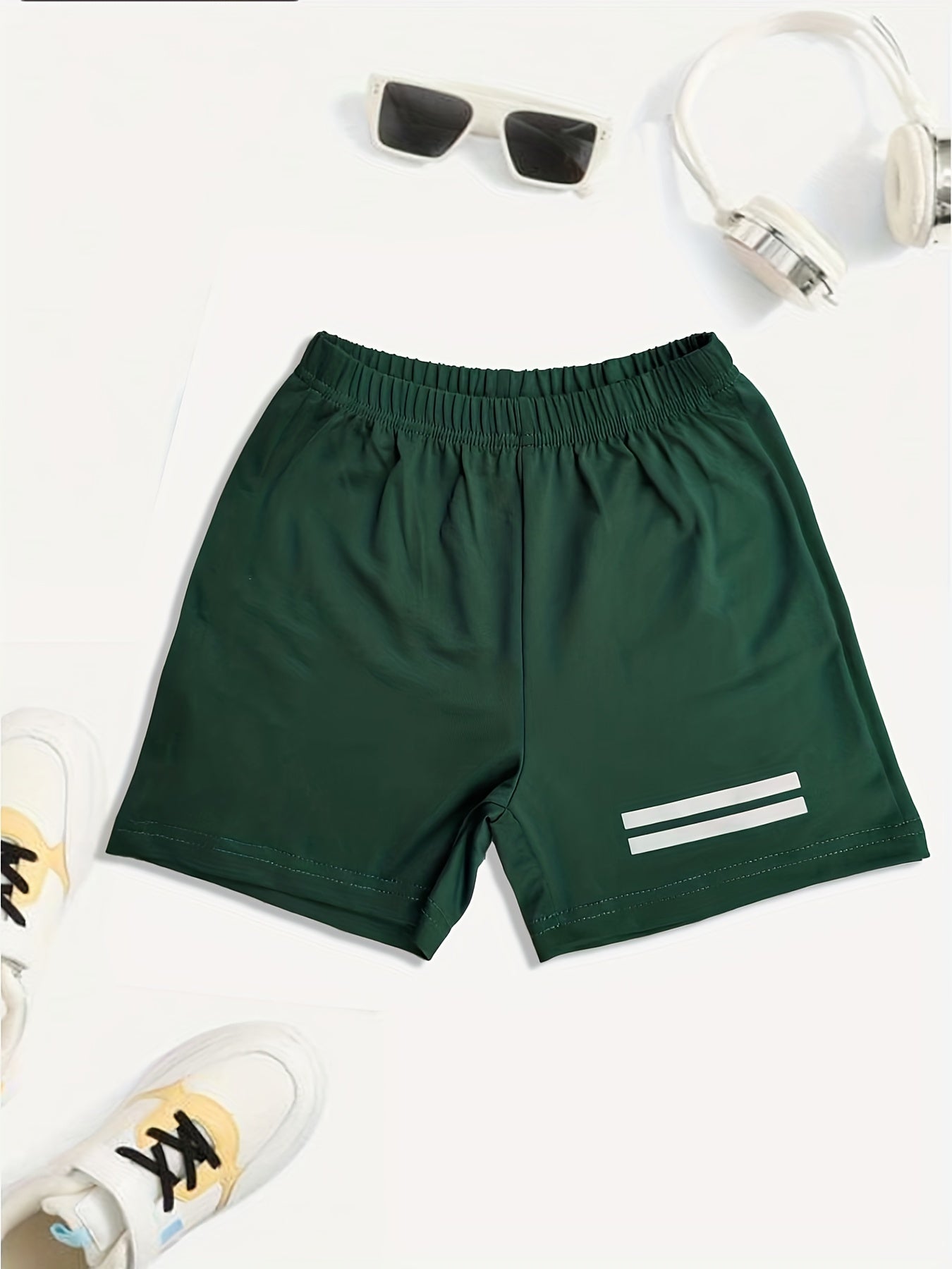 Boys Stripe Print Quick Drying Shorts for Summer