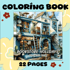 Deluxe Edition Adult Coloring Book Unique Bookshelf & Cozy for Family Friends