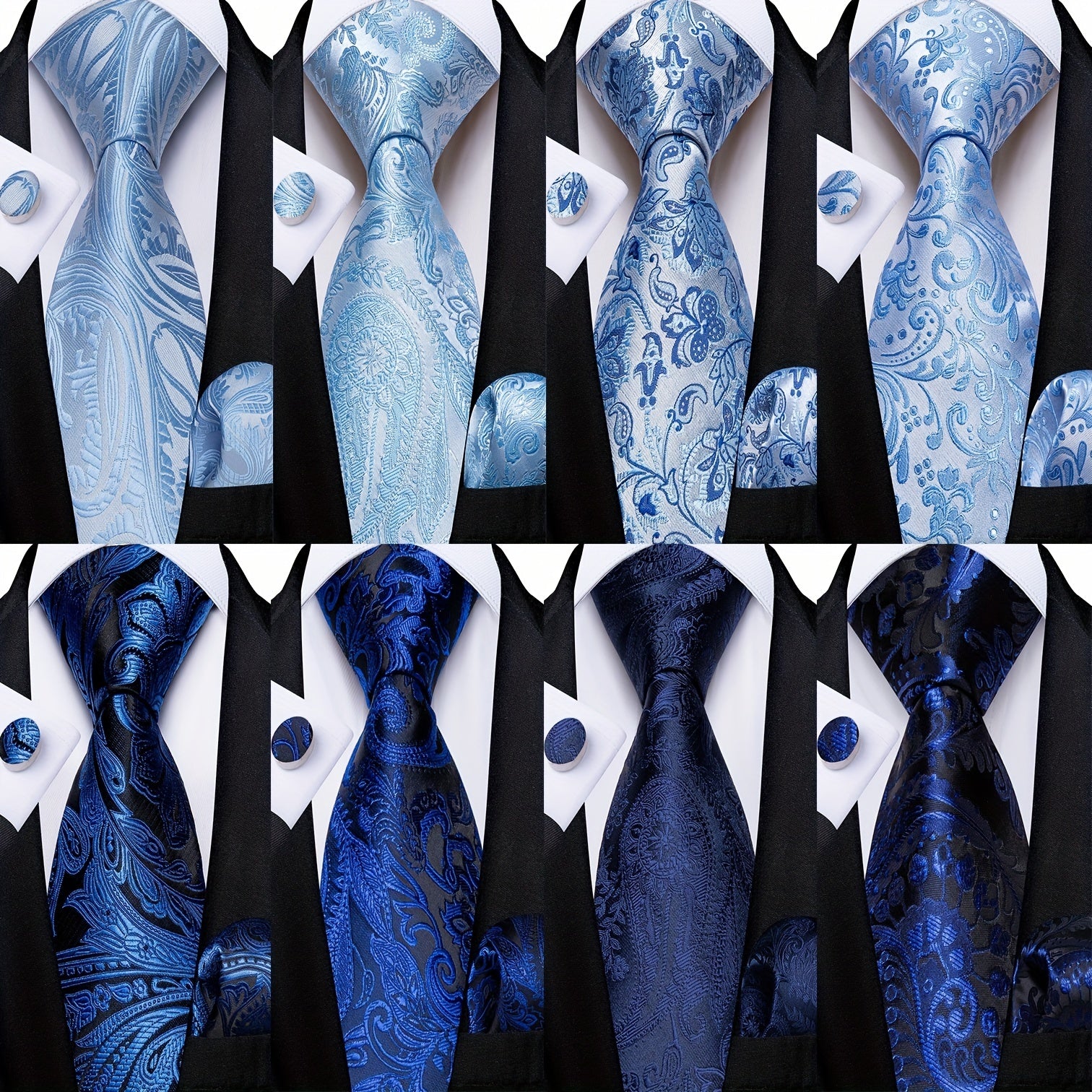 Silk Tie Paisley Jacquard Woven Set