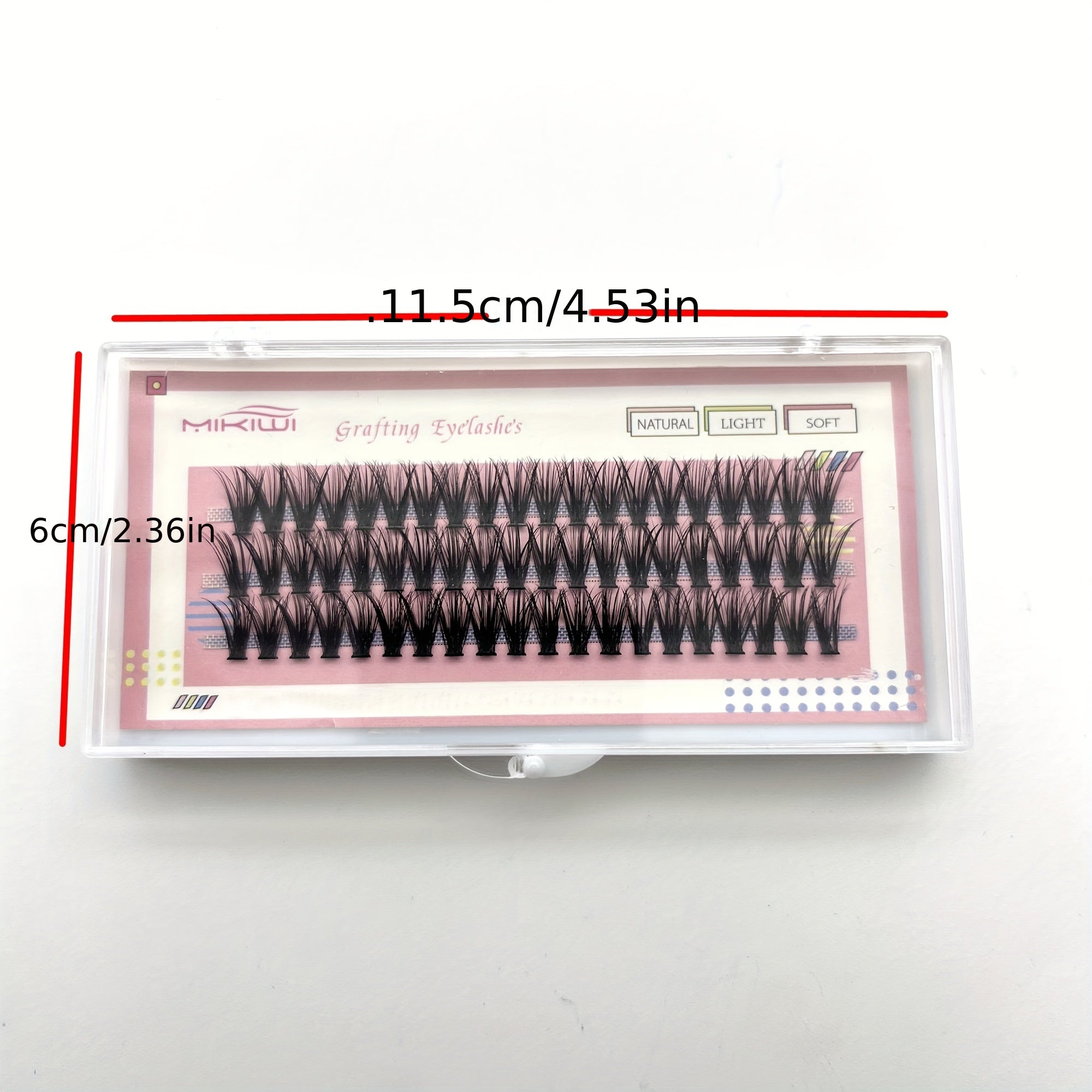 60 Cluster Lashes 20D C Curl Soft Natural False Eyelashes DIY Extension