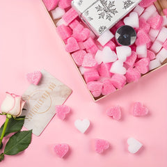 60pcs Heart-shaped Filling Material Pearl Cotton Lining
