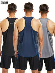 ZENGVEE Men's Gym Tank Tops Quick Dry Workout Bodybuilding Vest