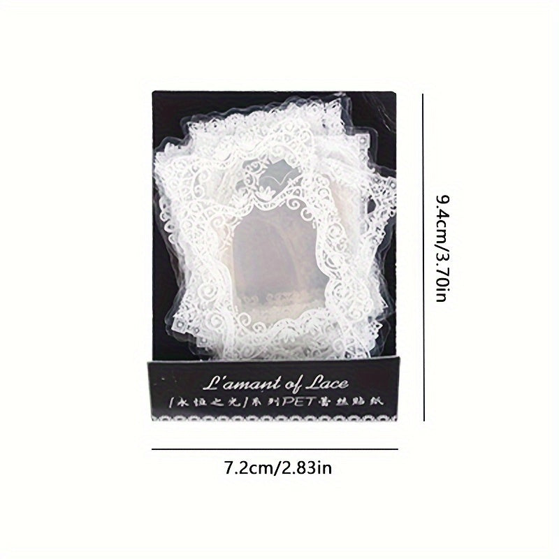 30pcs Retro Hollow Lace Stickers Pack DIY Craft Decoration