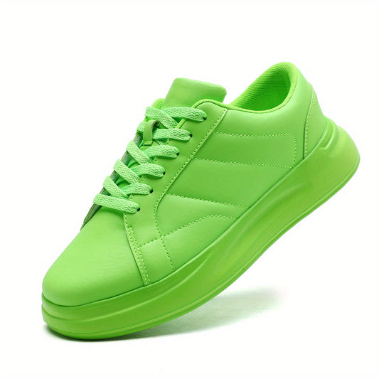 Men's Solid Low Top Lace up Skate Shoes