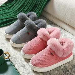 Women's Winter Snow Boots Thick Fleece Lining Warm Flat Ankle Boots