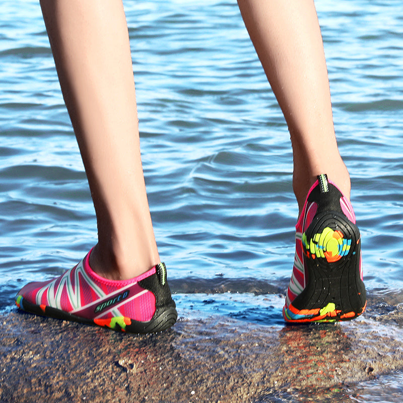 Women's Zigzag Water Shoes Quick Dry Aqua Socks for Swimming Surfing