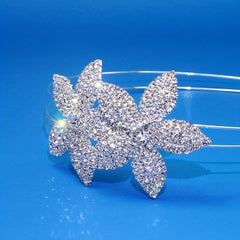 Rhinestone Flower Headband Queen Crown Tiara Head Jewelry