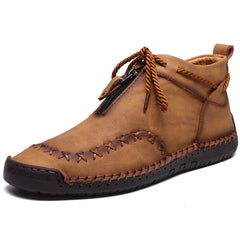 Men's Casual Retro Walking Desert Ankle Boots With Zipper