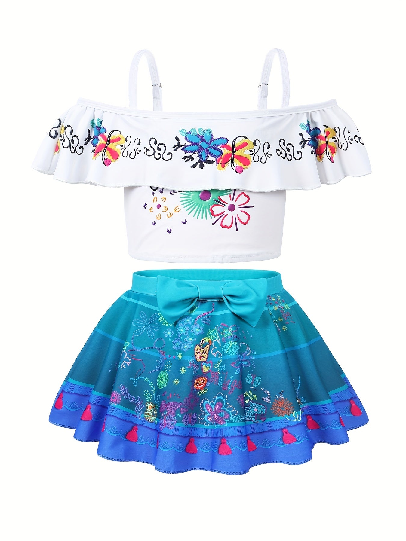 Toddler Girls Bikini Tankini Swimsuit Set Princess Cosplay Costume