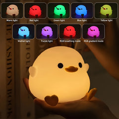 Bean Duck Silicone Night Light Eye Protection Desk Lamp
