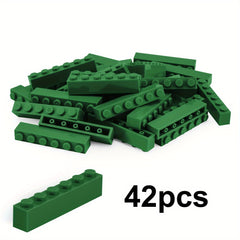 42pcs 1x6 High Brick Kids Puzzle Toy DIY Small Particle Blocks