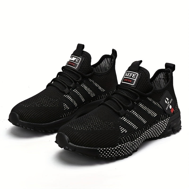 Men's Breathable Running Shoes Soft Sole Sneakers Lace Up
