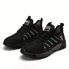 Men's Breathable Running Shoes Soft Sole Sneakers Lace Up