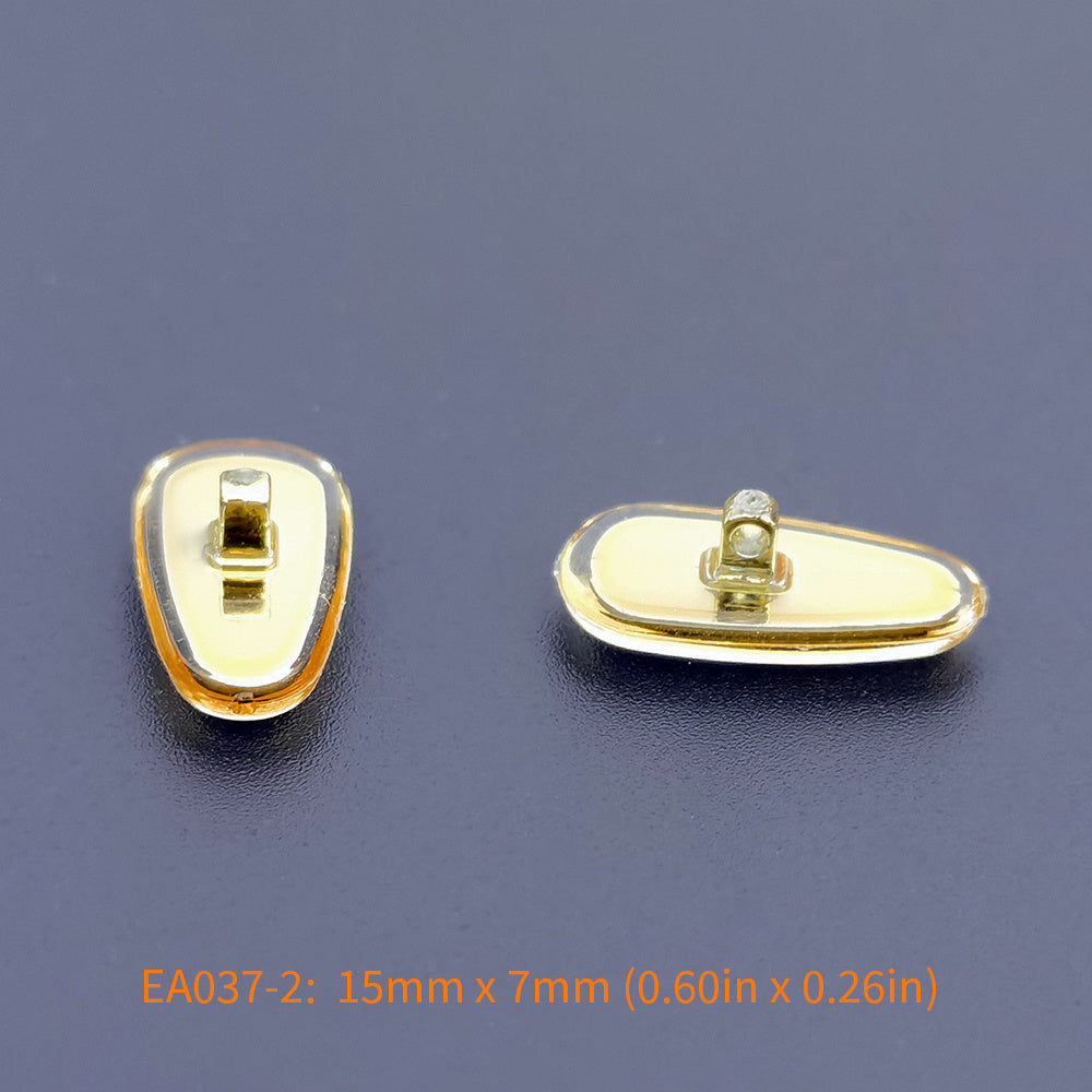 5 Pairs Gold Metal Eyeglasses Nose Pads with Screws and Screwdriver