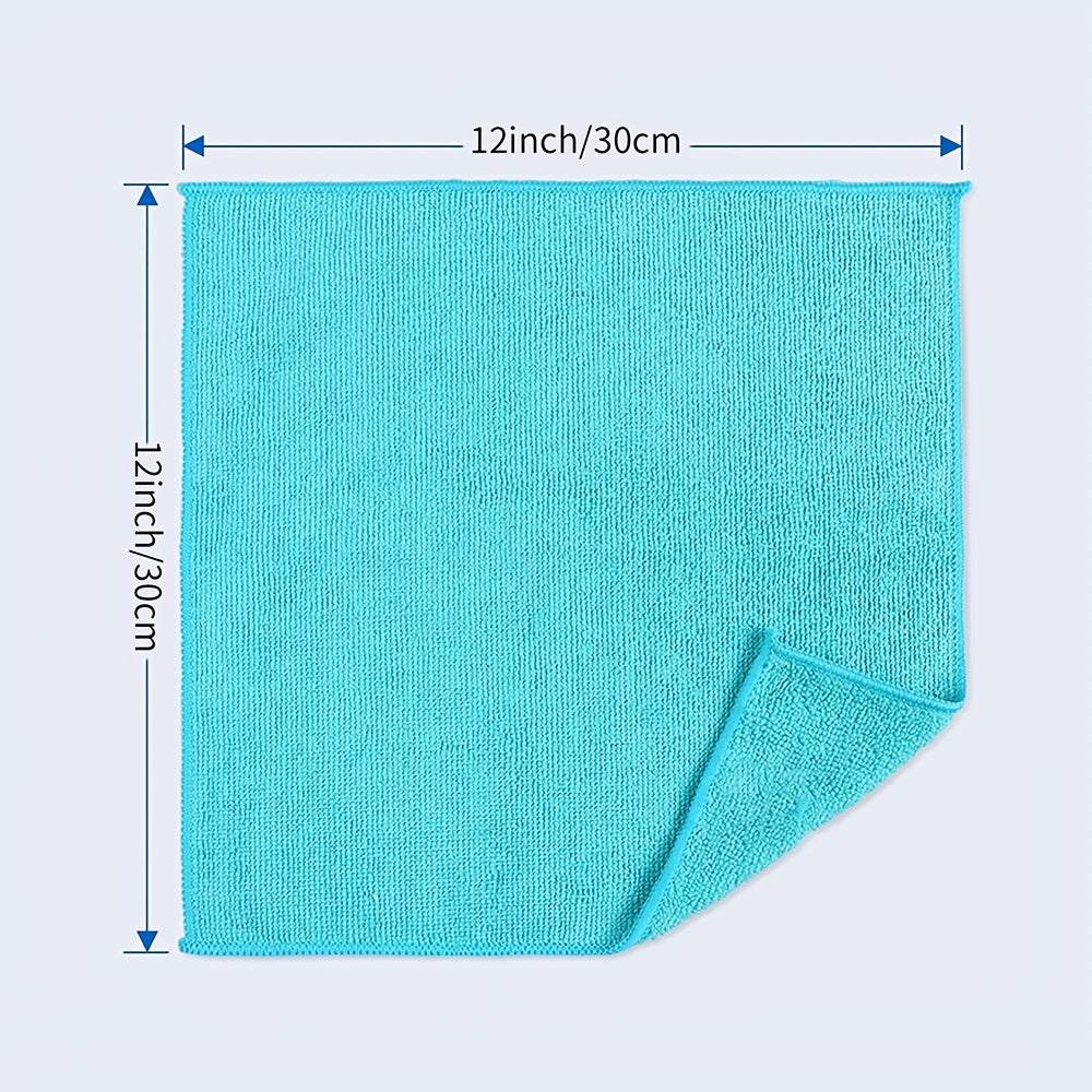 10pcs Microfiber Scouring Pad Square Dish Cloths for Kitchen Stove Antibacterial