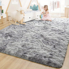 Tied Dyed Shag Furry Carpet 78.74 x 78.74