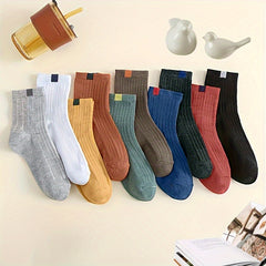 10 Pairs Multicolor Running Socks Stylish Design Men Women