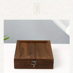 Wooden Writer Messenger Box Portable Satchel Storage Box