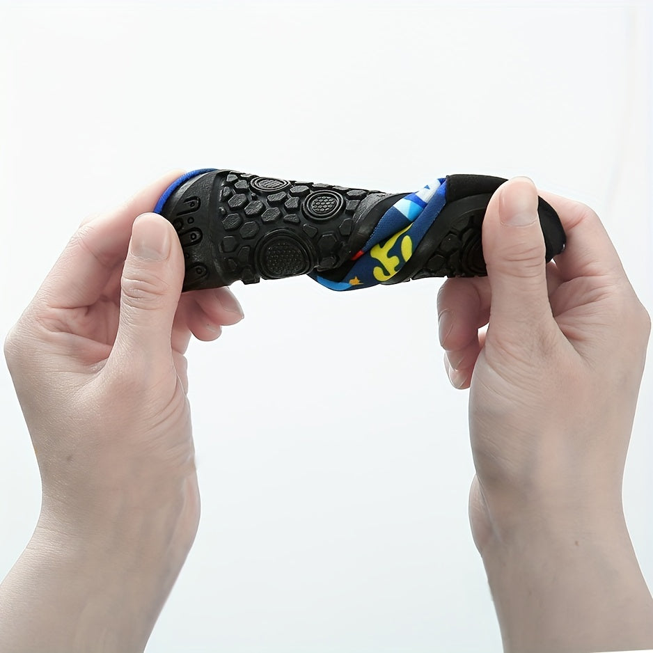 Boys Cartoon Octopus & Crab Water Shoes Non Slip Lightweight Soft Water Socks
