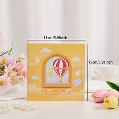 3D Pop Up Hot Air Balloon Greeting Card - Perfect for Various Occasions