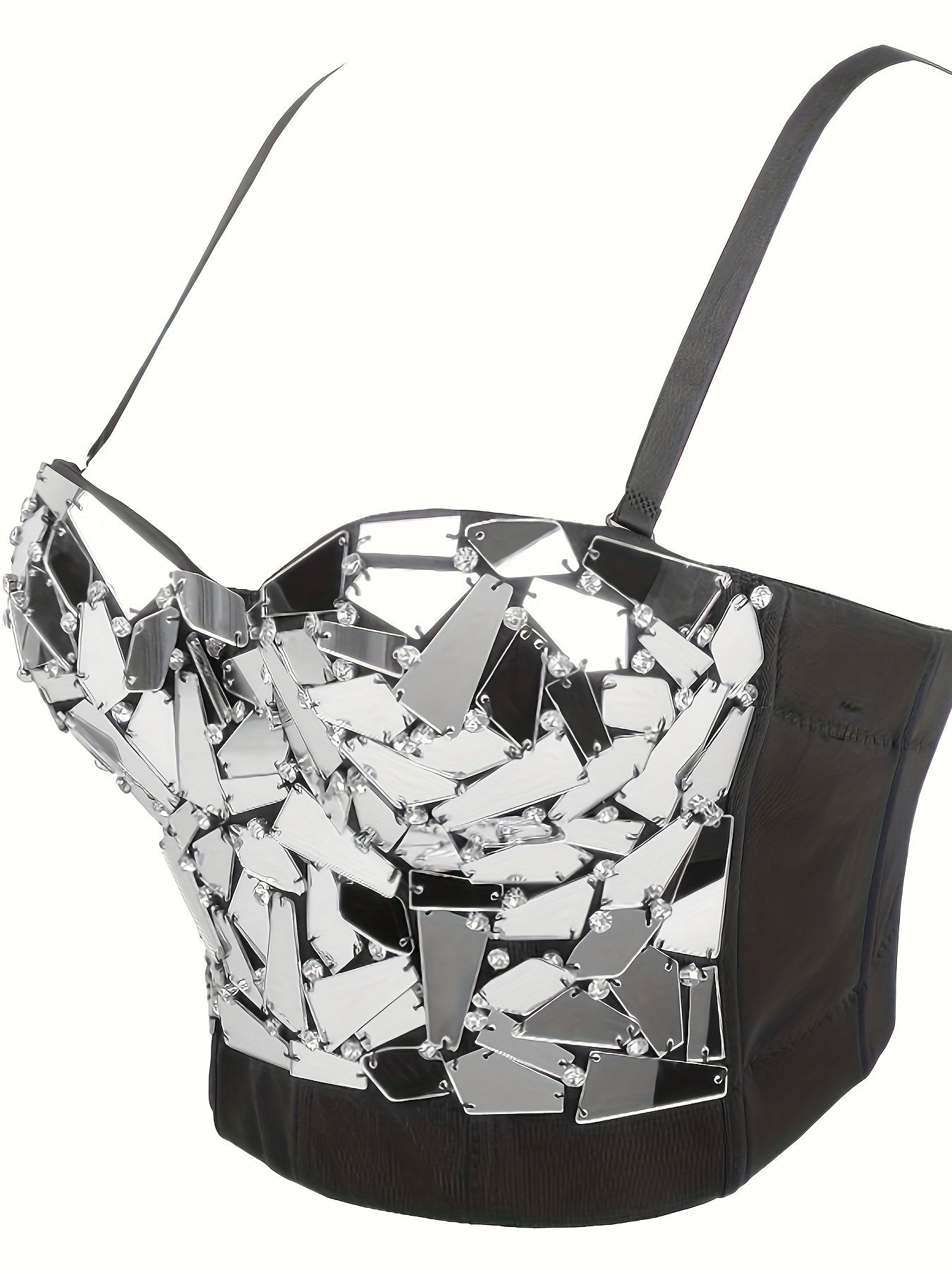 Rhinestone Decor Cami Corset Push Up Slimming Body Shaper