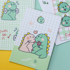 Cute Dino A5 Notebook 30 Pages, Kids Journal, Drawing Pad, Stationery Gift