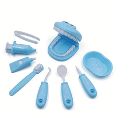 9pcs Plastic Dentist Play Set Medical Kit Pretend Toy for Kids in 6 Colors