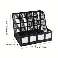 Thickened File Rack Storage Organizer Vertical File Bar Book Paper Desk