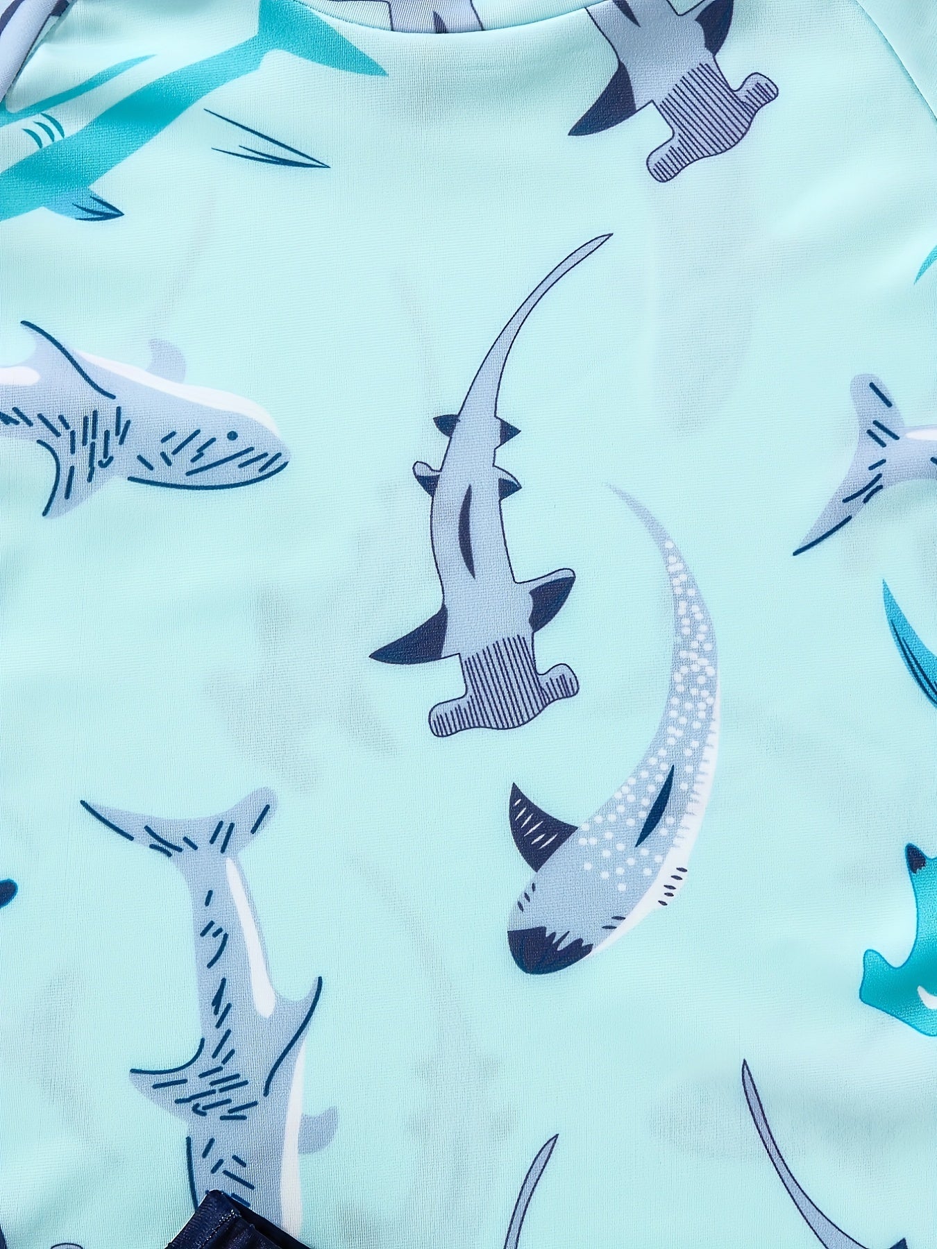 Boys Cartoon Shark Swimwear Set for Beach Vacation