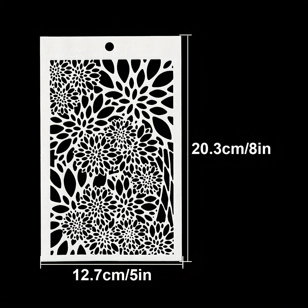 Small Floral Background Stencils - DIY Art Stencils for Painting - 20x12cm